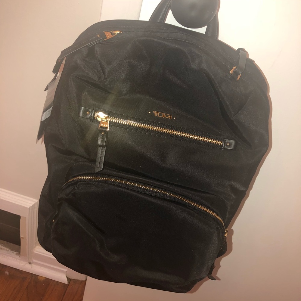 Tumi Black Vinyl Halle Backpack